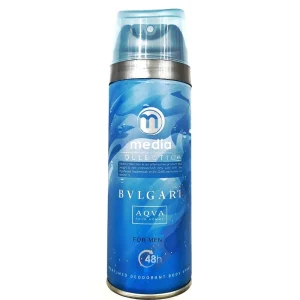 اسپری بدن مدیا رایحه بولگاری آکوا ۲۰۰ میل (Media Body Spray Bvlgari Aqva 200ml)